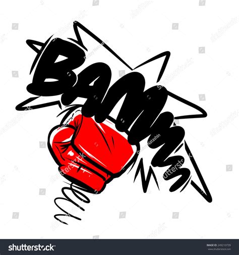 Boxing Gloves Punch Cartoon Illustration 249210739 Shutterstock