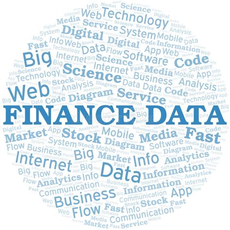 Finance Data Vector Word Cloud Made With Text Only Stock Illustration