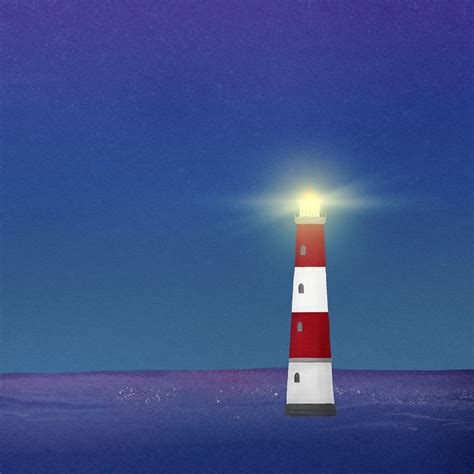 Lighthouse Aesthetic Background Nature Illustration Premium Psd