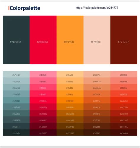 50 Red Color Palettes Icolorpalette Blog