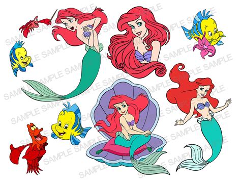 Little Mermaid Svg Ariel Svg Little Mermaid Clipart Ariel Etsy