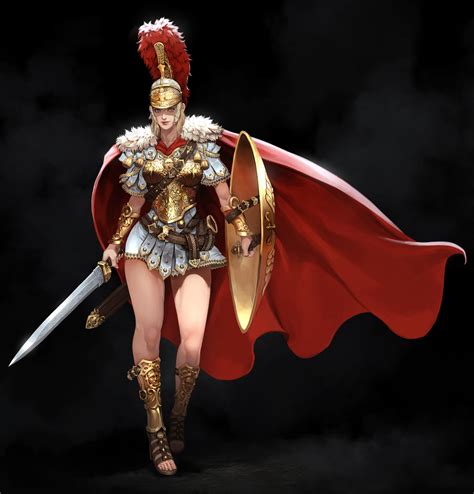 artstation ancient roman armor han park warrior woman roman armor fantasy female warrior