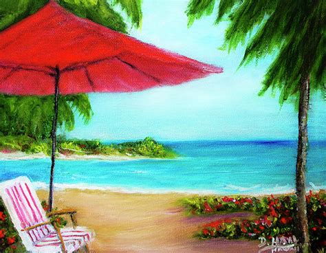 Hawaiian Beach Wave Art Print Painting 441 Painting By Donald K Hall