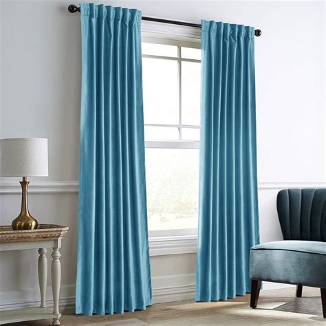 Dreaming Casa Darkening Light Blue Velvet Curtains For