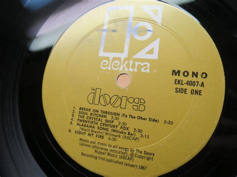 The Doors Self Titled S T G Elektra Ekl Mono Monarch Us