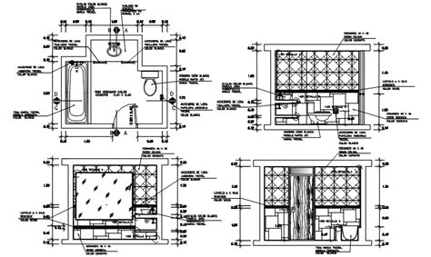Toilet Layout With Elevations In Autocad Cadbull