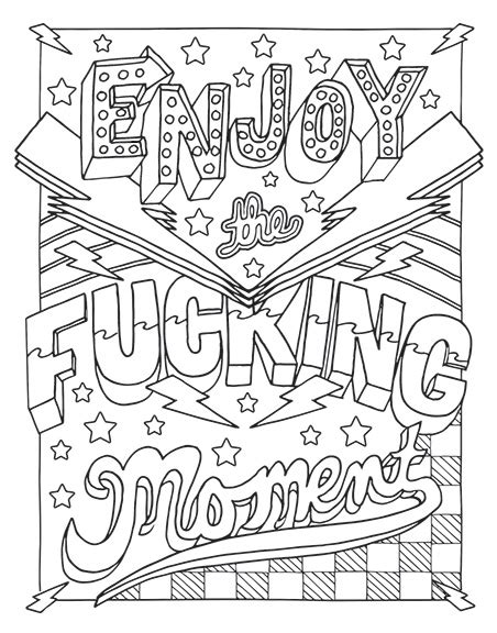 35 Sweary Inappropriate Dirty Coloring Pages For Adults Pin On Sweard