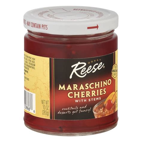 Maraschino Cherries With Stems Reese 10 Oz Delivery Cornershop By Uber
