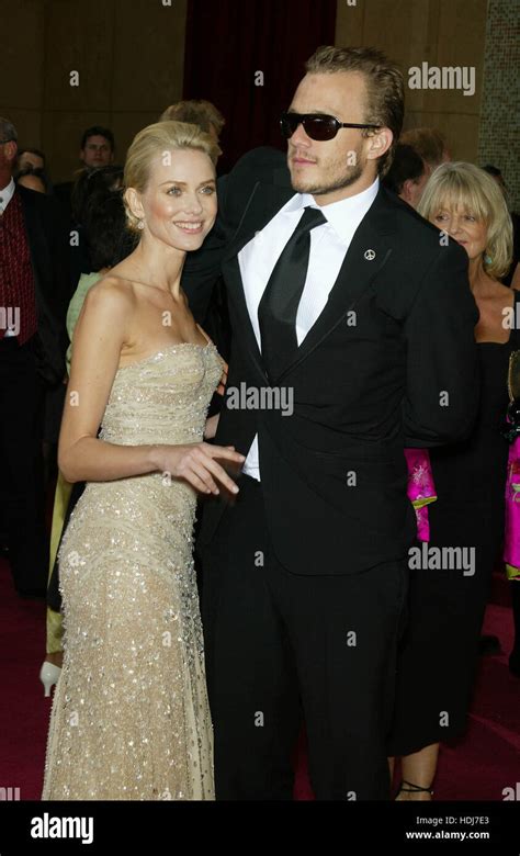 Naomi Watts And Heath Ledger At The Academy Awards In Hollywood