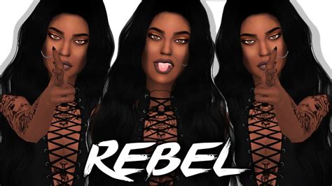 The Sims 4 Cas Rebel Full Cc List And Sim Download Youtube