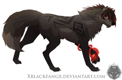 Full Body Damon By Xblackfangx On Deviantart Anime Wolf Animal