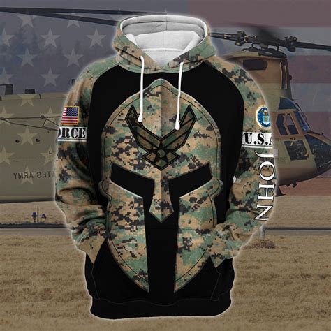 Personalized Us Air Force Camo Hoodie H2 All Over Printed 6888 Niche3d Store
