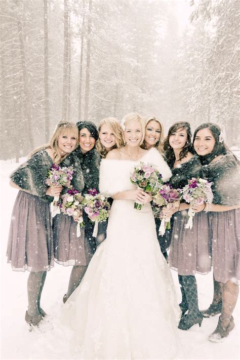 California Winter Wedding ⋆ Ruffled Winter Wedding Bridesmaids