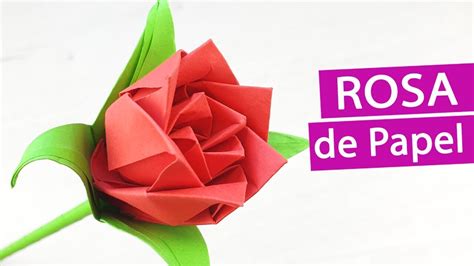 Rosa Papel F Cil Y R Pida Flores De Papel Con Origami Youtube