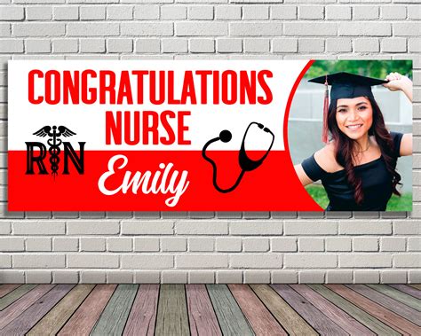 Digital Or Printed Nurse Graduation Banner Nursing Graduation Etsy Uk