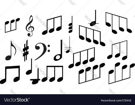 Set Of Musical Symbols Royalty Free Vector Image