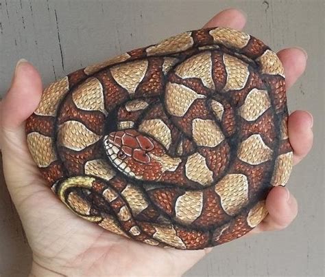 Powered By Rock Street Snake Painting Rock Painting Art Pebble