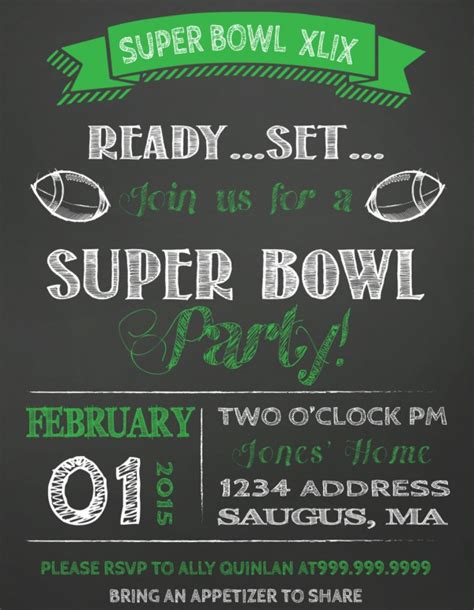 21 Super Bowl Invitation Designs Psd Vector Eps  Download