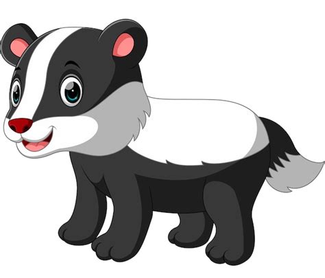Premium Vector Cartoon Animal Badger