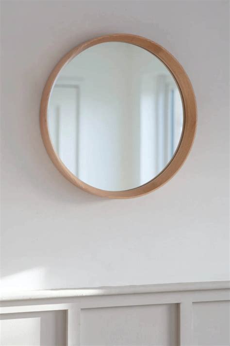 Round Solid Oak Mirror Coates And Warner