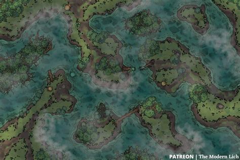 Swamp X Battlemap OC Dndmaps Dungeon Maps Dnd World Map Fantasy World Map