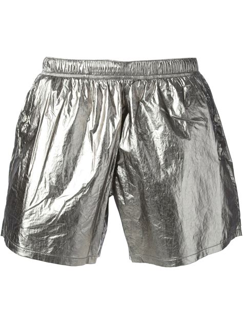 Lyst Our Legacy Metallic Deck Shorts In Metallic For Men