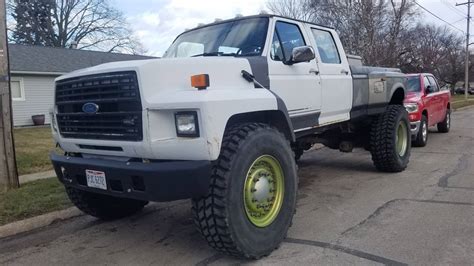 This 1991 Ford F 700 Pickup Conversion Makes Other Trucks Look Tiny