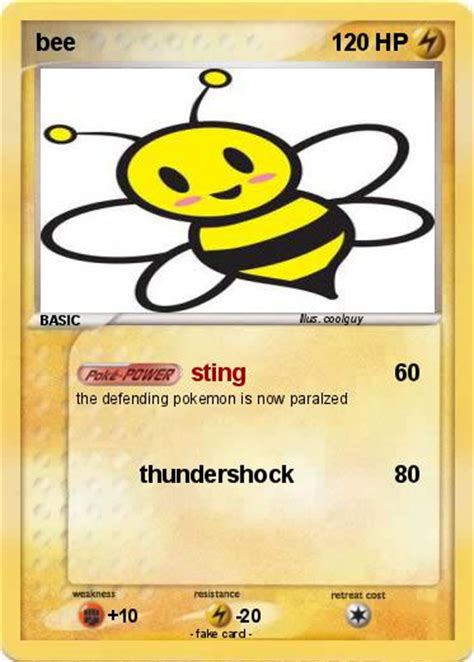 Pokémon Bee 191 191 Sting My Pokemon Card
