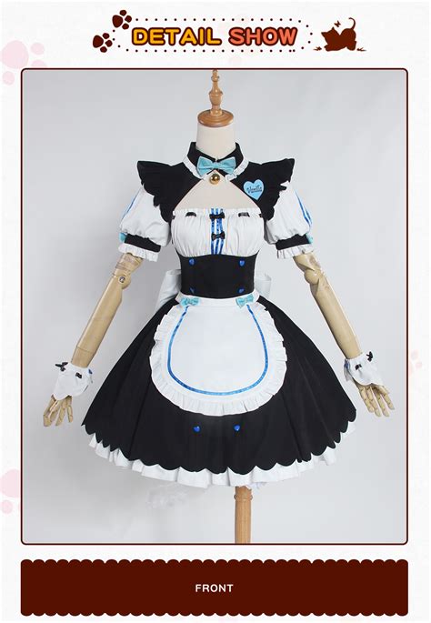 Vanilla Nekopara Chocola Vanilla Maid Costume Uniform Cosplay Cat Neko