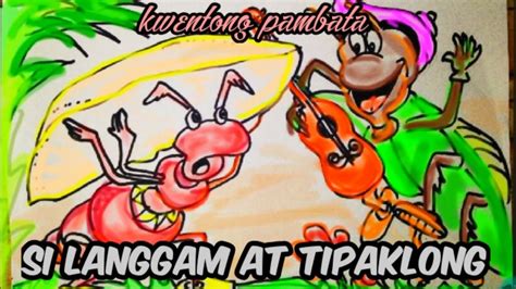 Si Langgam At Tipaklong Cartoon Drawing Kwentong Pambata Youtube