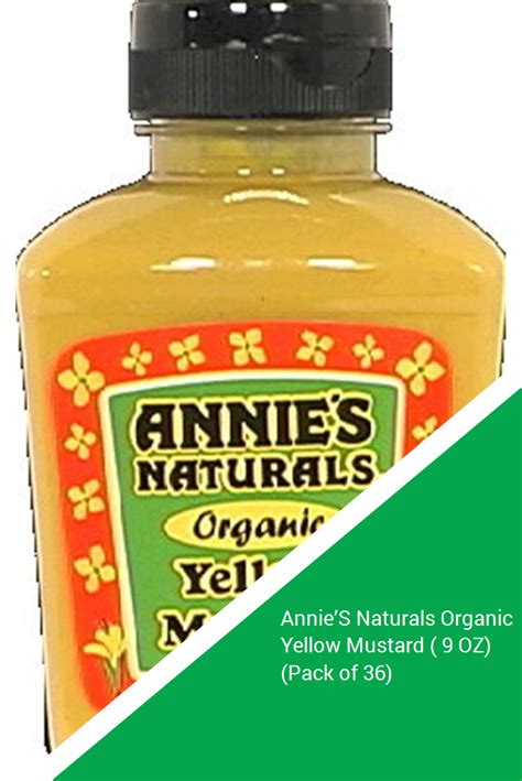 AnnieS Naturals Organic Yellow Mustard 9 OZ Pack Of 36 Food