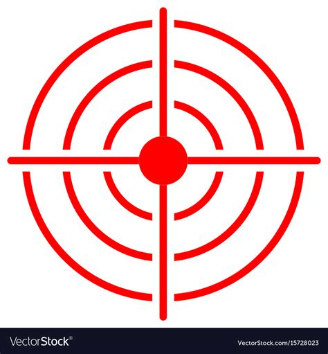 Red Target Icon On White Background Royalty Free Vector