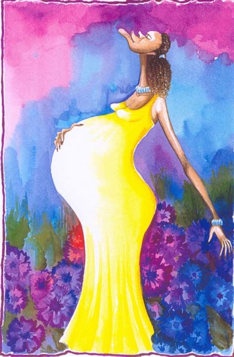 Happy Pregnant Woman Original Art By Carlos Andino Picassomio