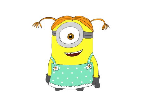Step By Step Girl Minion Despicable Me How To Draw A Easy Cartoon