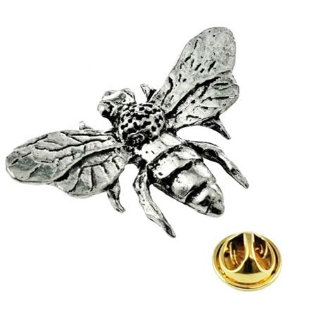 Honey Bee English Pewter Lapel Pin Badge From Ties Planet Uk