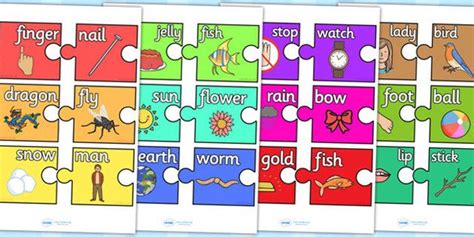Compound Words Jigsaw Pairing Game Compound Words Words Phonics
