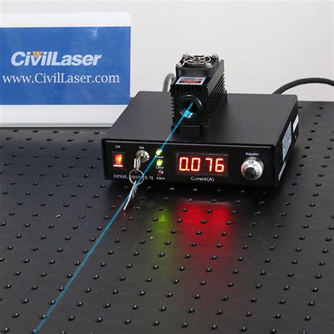 488nm 20mw Blue Solid State Laser With Adjustable Power Supply