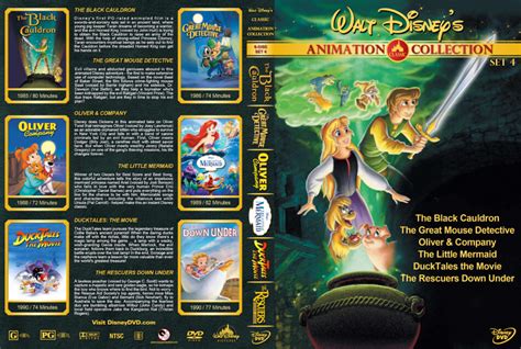 Walt Disneys Classic Animation Set 4 Dvd Cover 1985 1990 R1 Custom