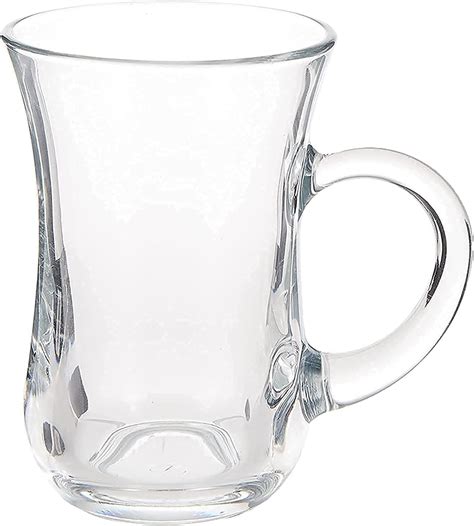 Pasabahce 55411 Keyif Turkish Tea Glasses With Handle 145 Ml Glass
