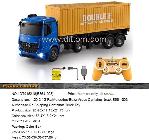 120 24g Rc Model Container Truck E564 003 Authorized Rc Shipping