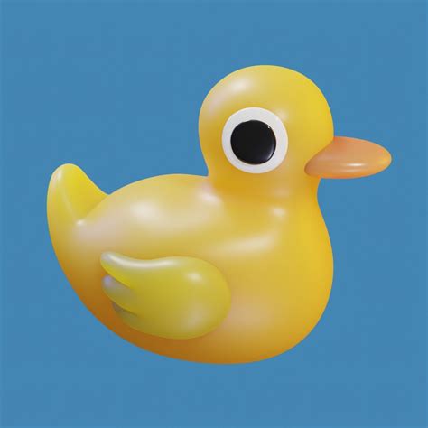 3d Rubber Duck Bath Toy Cartoon Character Cgtrader