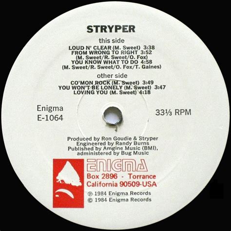 Cvinylcom Label Variations Enigma Records