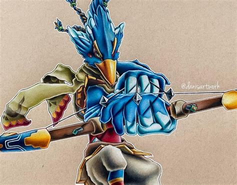 Coloured Pencil Drawing Of Revali By Udanibeann Rritovillage