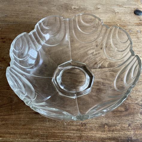 Vintage Art Deco Style Glass Bowl Cool S Vibe Depop