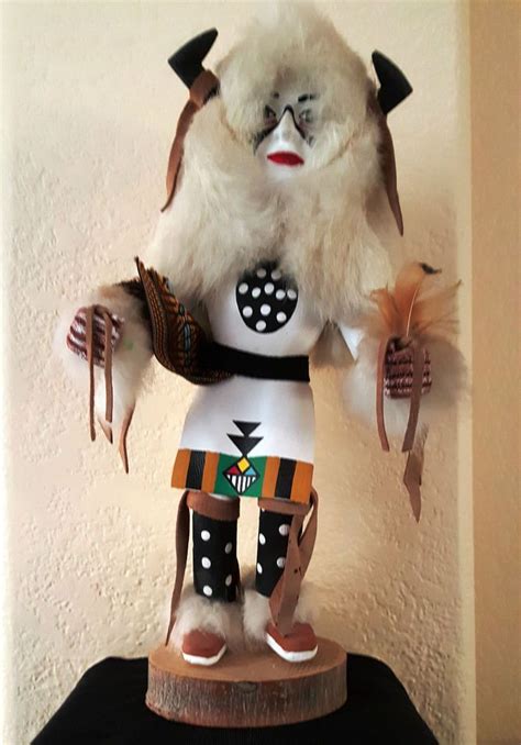 rare hopi kachina white buffalo dancer signed by bakabi 14 tall native american dolls art