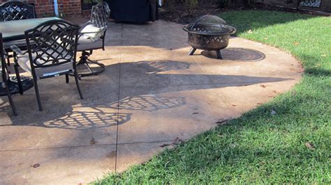 Stamped Concrete Patio And Fire Pit Stamped Concrete