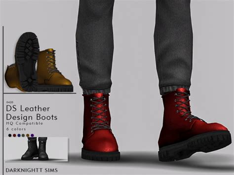 Leather Design Boots By Darknightt At Tsr Sims 4 Updates