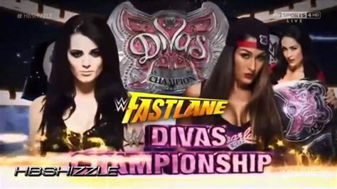 Wwe Fast Lane 2015 Match Card Nikki Bella Vs Paige Divas