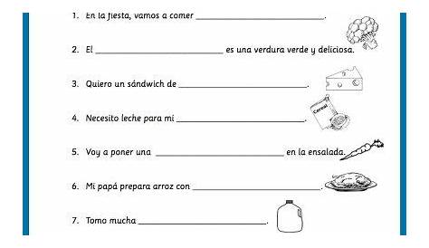 spanish worksheets for 8th graders