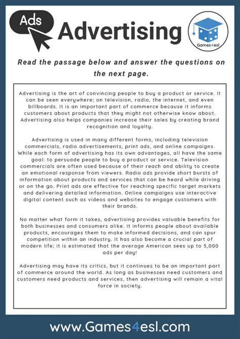 Reading Comprehension Archives Page 5 Of 5 Games4esl